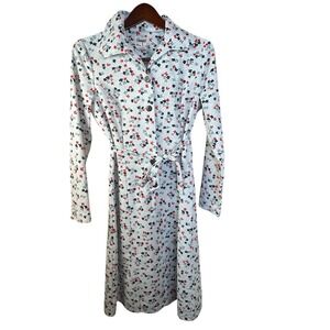 Vintage 1960s Channel 1‎ Bill Sims Women's Size 12 Polyester Floral Belted Dress